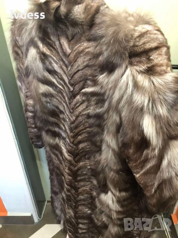 Луксозно палто стригана сребърна лисица, снимка 4 - Палта, манта - 43534058