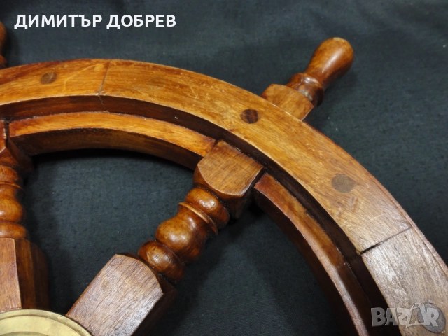 СТАР РЕТРО ДЪРВЕН КОРАБЕН/ЯХТЕН ЩУРВАЛ РУЛ КОРМИЛО, снимка 5 - Антикварни и старинни предмети - 52223870