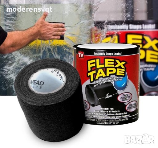 Здраво водоустойчиво тиксо FLEX TAPE, снимка 2 - Лепила и силикон - 43037451