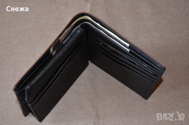 The Bridge Wayfarer хоризонтален портфейл от сафиано кожа до 14 карти, снимка 7 - Портфейли, портмонета - 32578840