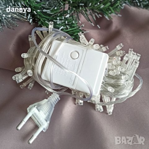 3256 Сини коледни лампички, 100 LED, 850 см, снимка 4 - Други стоки за дома - 38689211