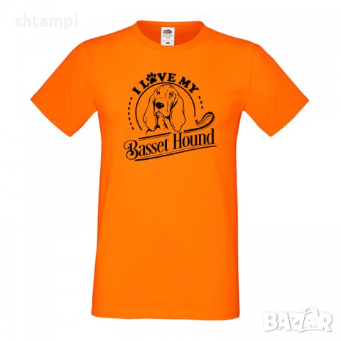 Мъжка тениска I Love My Basset Hound Dog,Куче, животно,подарък,изненада, снимка 7 - Тениски - 36932742