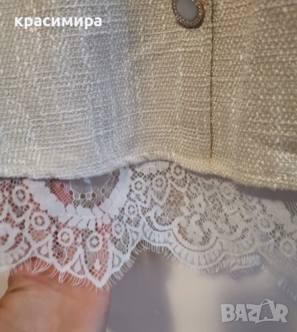 Комплект пола и елек с френска дантела , снимка 2 - Костюми - 53101430