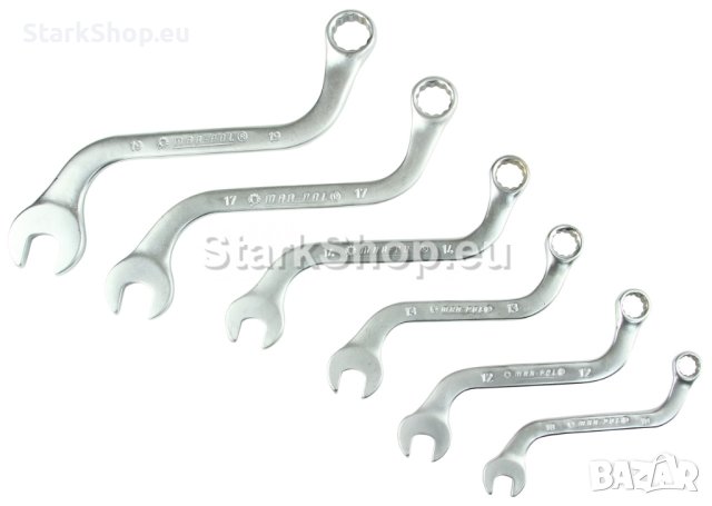 Звездогаечни ключове S-образни 10-19mm 6 части Mar-Pol, снимка 3 - Други инструменти - 40351701
