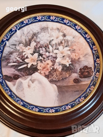 декоративни порцеланови чинии с цветя Lena Liu's 27/4, снимка 4 - Декорация за дома - 51706453