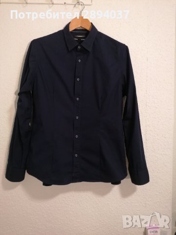 Елегантна и стилна тъмносиня мъжка риза TIMEOUT XL, снимка 2 - Ризи - 43713506
