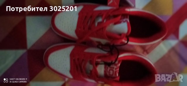 Нови! Дамски Спортни Маратонки Червено с бяло номер 38, снимка 6 - Маратонки - 43527295