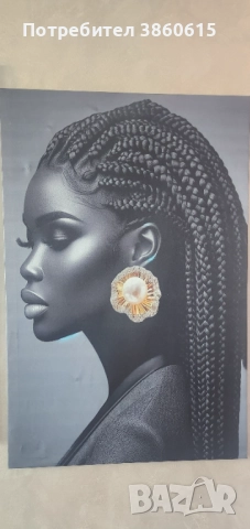 Beauty in black - Луксозна светеща картина , снимка 1