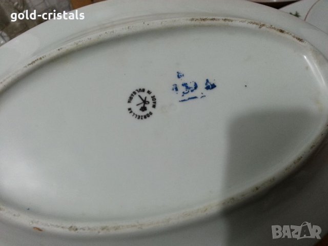 Стар български порцелан чинии елипси, снимка 3 - Антикварни и старинни предмети - 35152378