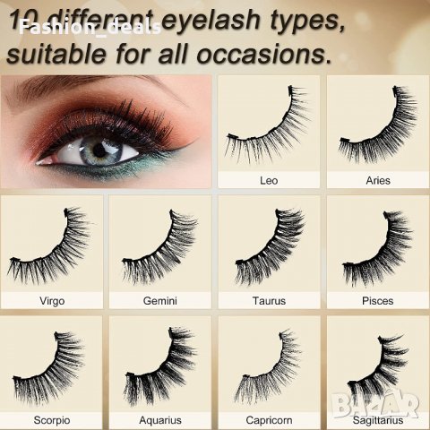 Нови 10 чифта 3D магнитни фалшиви мигли за многократна употреба с очна линия и пинсета Красота , снимка 2 - Декоративна козметика - 39021638