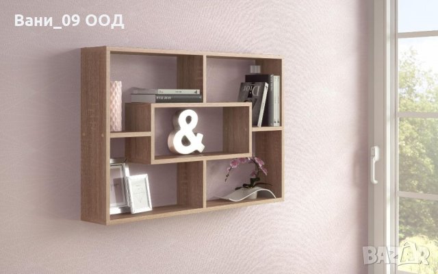 Красива стенна етажерка с 5 разделения, снимка 2 - Етажерки - 33192549