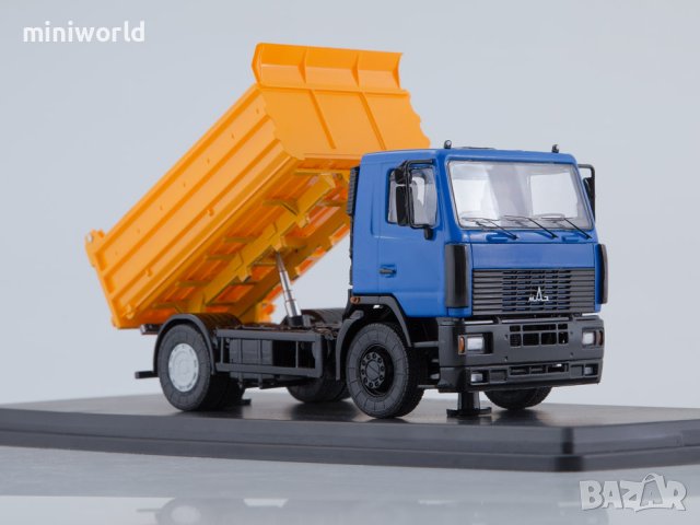 МАЗ-5550 самосвал 2008 - мащаб 1:43 на SSM моделът е нов в PCV дисплей-кейс, снимка 5 - Колекции - 43656401