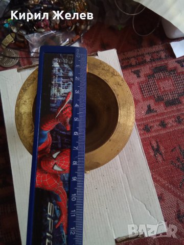 Свещник бронз стар 24028, снимка 7 - Декорация за дома - 33680346