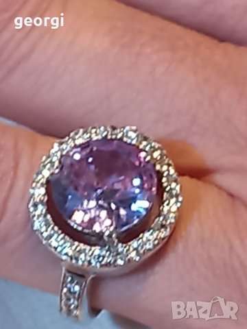 Сребърен пръстен с камъни , снимка 14 - Пръстени - 39281427