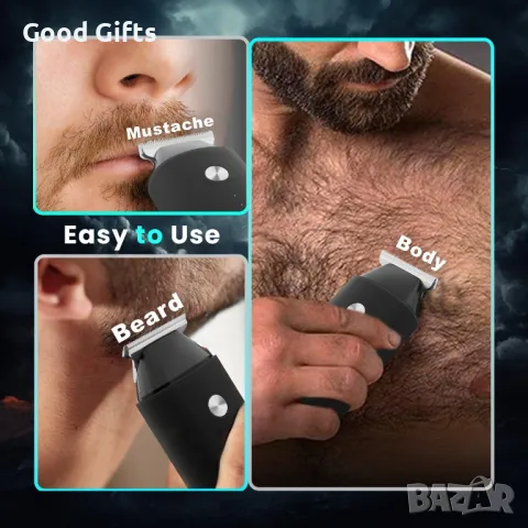 Мини Тример VGR V-932 – Компактен, USB-C, 120 мин. работа за брада и тяло, снимка 7 - Машинки за подстригване - 50390441