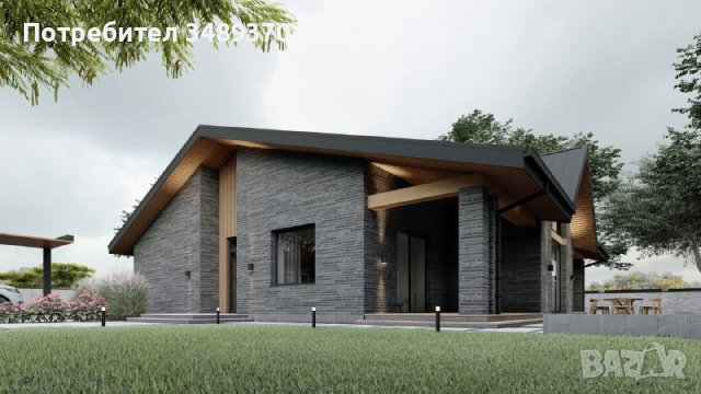 Продавам къща 130м2 с парцел 860м2 по документи , а реално 1600м2 , снимка 3 - Къщи - 43786466