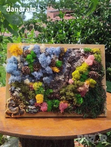 Картини със скандинавски мъх и естествени материали , снимка 2 - Декорация за дома - 44114877