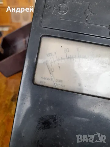 Стар мегаомметър М4100/3, снимка 5 - Антикварни и старинни предмети - 49730270