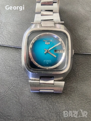 Seiko 5 Blue Sunburst 7009 Automatic Часовник, снимка 2 - Мъжки - 53589898