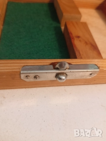 кутия за индикаторен часовник микрометър дървена немска к0119, снимка 5 - Други инструменти - 51640469