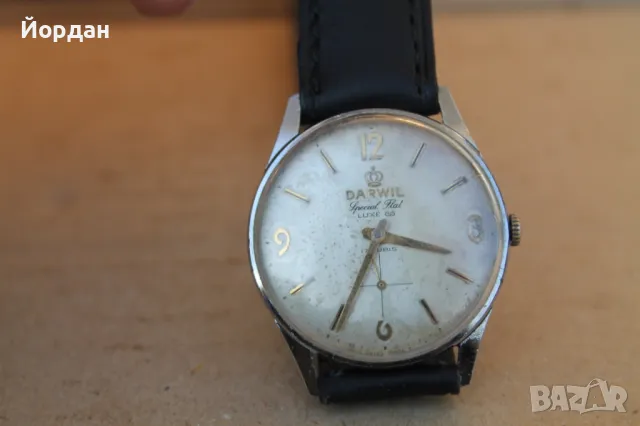 Швейцарски мъжки часовник ''Darwil Spezial Flat'''', снимка 2 - Мъжки - 48157450