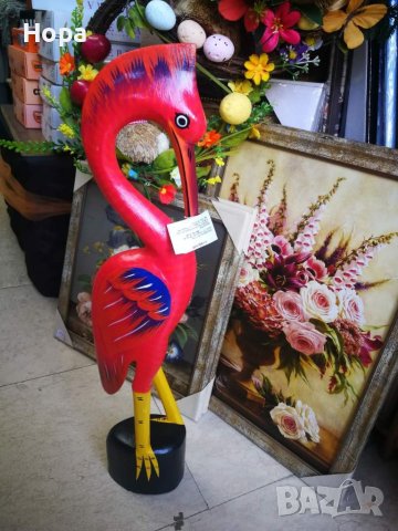 Розово Фламинго от дърво , снимка 3 - Колекции - 36916499