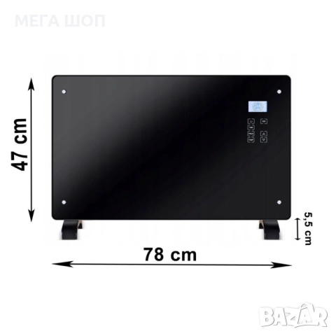 Електрически конвектор Heltes 2000W – Стилен и ефективен отоплителен уред с LCD дисплей, снимка 5 - Отоплителни печки - 52907813