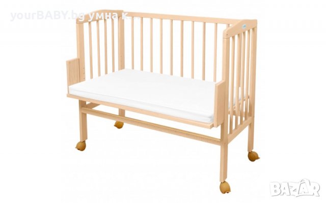 Детско Странично Легло 2в1 тип Next to Me с Матрак и Аксесоари S81 - Цвят Натурал, снимка 4 - Бебешки легла и матраци - 36628493