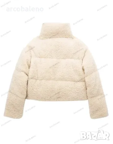 Дамско модно есенно-зимно късо яке с подплата от полар, снимка 2 - Якета - 42026278