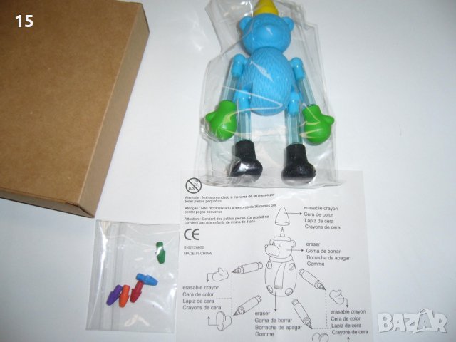 Рисуващ палячо - мече с пастели , снимка 2 - Образователни игри - 27412519