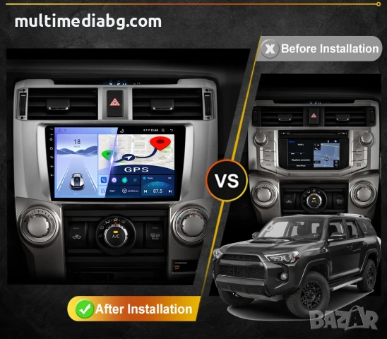 Toyota 4 Runner 2009 - 2019 Мултимедия Навигация Android, снимка 4 - Аксесоари и консумативи - 51116604