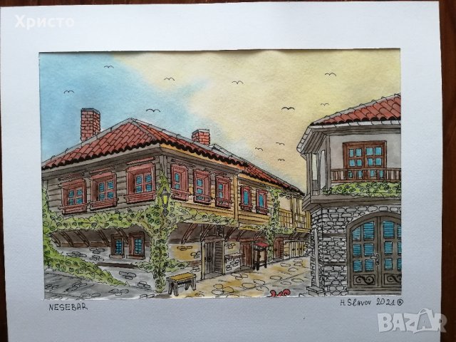 Картина Акварел 40 х 50 см, снимка 2 - Други стоки за дома - 33125739