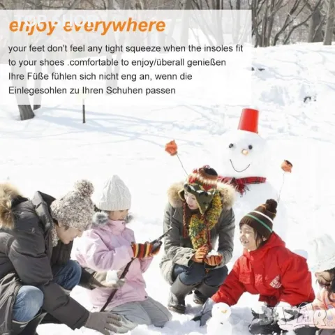 Отопляема стелка, нагревател за крака, USB топли стелки, за мъже и жени 41-46, два чифта в комплект, снимка 5 - Зимни спортове - 48469746