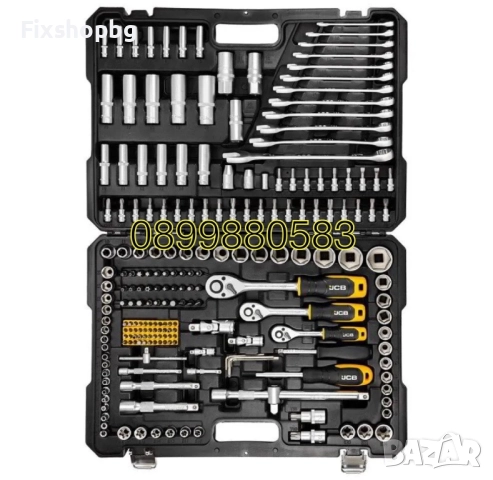 Комплект Гедоре 216ч JCB 1/4“3/8“1/2“, снимка 3 - Гедорета - 51564172