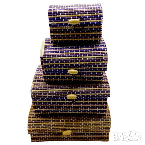 Комплект Бамбукова бижутерка - 4 части, снимка 1