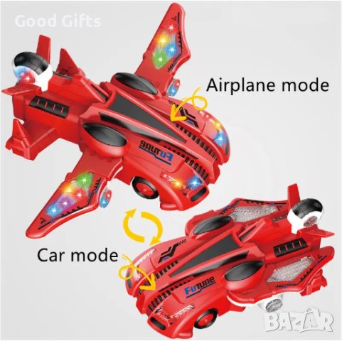 Трансформърс кола - самолет със звук и светлина, снимка 6 - Коли, камиони, мотори, писти - 43129162