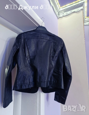 Стилно кожено яке от агнешка кожа, снимка 9 - Якета - 51589530