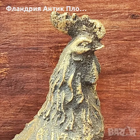 Чугунена скулптура на петел , снимка 6 - Декорация за дома - 46363674