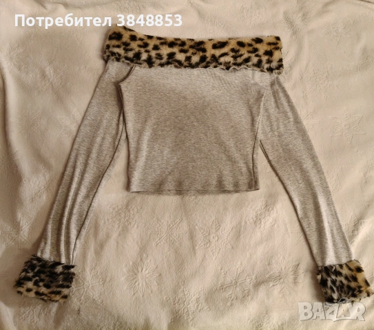 Y2K сив кроп топ, снимка 2 - Потници - 53412145