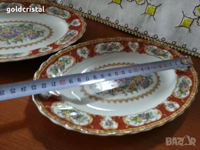 Български порцелан чинии и плато , снимка 2 - Антикварни и старинни предмети - 40780367