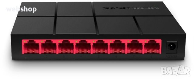 Суич Mercusys - MS108G, 8 порта, RJ45, 1000MBp/s, снимка 1