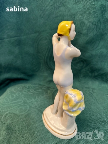 Статуетка „Млада плувкиня“ (Юная пловчиха). ЛФЗ „Ломоносов“, снимка 6 - Статуетки - 51762844