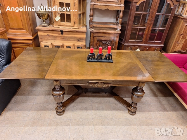 УНИКАТ! Маса за трапезария с богата дърворезба , снимка 9 - Маси - 52710701