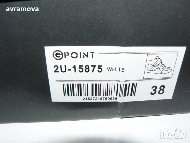 GPoint кецове, бели/сребристо, с лепки, 38 номер, 25см, платформа 2.7см, снимка 10 - Маратонки - 28720612