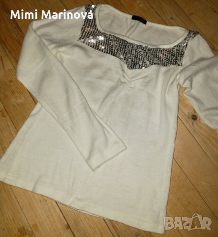 Блузка с пайети, снимка 3 - Блузи с дълъг ръкав и пуловери - 26397316