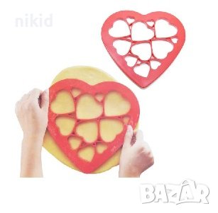 Малки Големи сърца Сърце голяма пластмасова форма резец за сладки тесто фондан, снимка 2 - Форми - 39339824