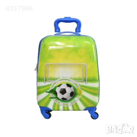 Комплект куфар и раница, За деца, Топка, Зелен , снимка 3 - Кенгура и ранички - 53286995