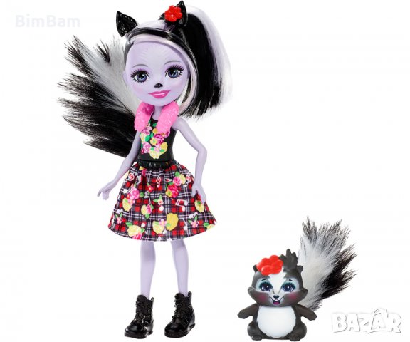 Кукла Enchantimals Doll Animal Sage Skunk & Caper / Енчантималс - Кукла и Скункс, снимка 2 - Кукли - 28913210