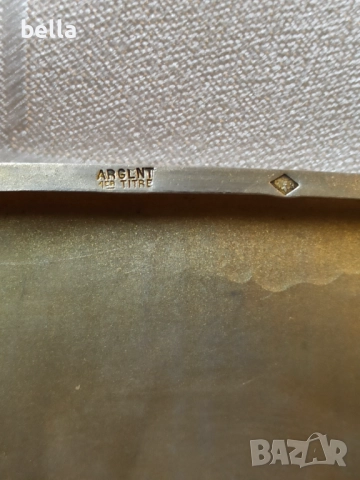 Сребърна табакера – 80 г, френско сребро .950 (1er titre).Елегантна антикварна сребърна табакера,, снимка 4 - Антикварни и старинни предмети - 52672772