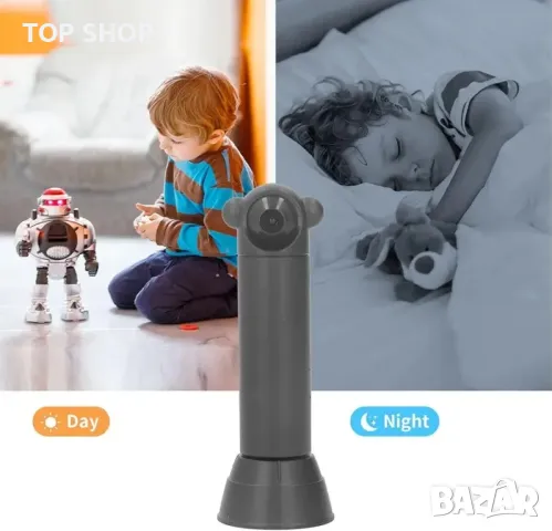 Интелигентна WiFi камера, USB кабел, 1080P домашен охранителен монитор с ротация на 180 градуса, снимка 3 - Друга електроника - 48743461